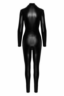 Комбинезон Noir Handmade F319 Caged wetlook catsuit with zippers and ring - XXL