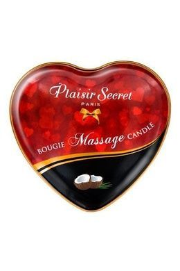 Масажна свічка серце Plaisirs Secrets Кокос 35 мл SO1868 фото