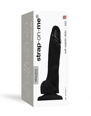 Фалоімітатор Strap-On-Me SOFT REALISTIC DILDO Black S SO4517 фото