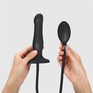 Надувний фалоімітатор Strap-On-Me INFLATABLE DILDO PLUG NOIR SO7383 фото