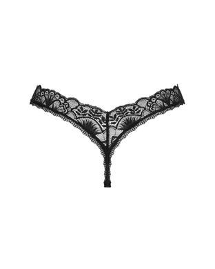 Кружевные стринги Obsessive Donna Dream thong M/L Black, низкая посадка