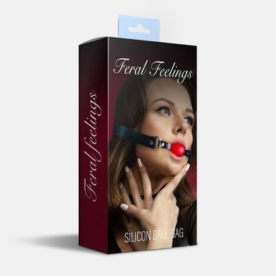 Кляп силіконовий Feral Feelings Ball Gag Black/Red SO8266 фото