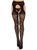Панчохи Leg Avenue Eyelet lace suspender hose Black One Size