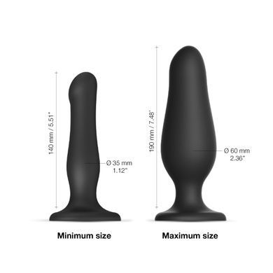 Надувний фалоімітатор Strap-On-Me INFLATABLE DILDO PLUG NOIR SO7383 фото