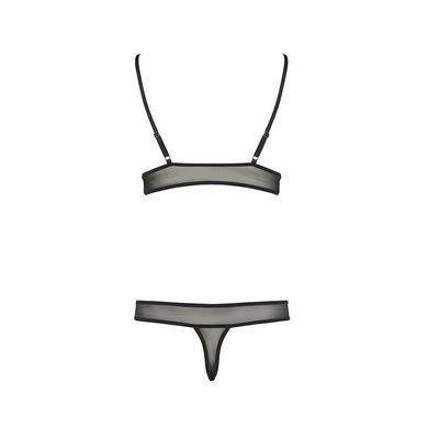 Комплект белья Passion ERZA SET L/XL, black, лиф и трусики