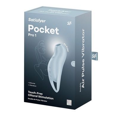 Вакуумний стимулятор Satisfyer Pocket Pro 1 Blue SX0574 фото