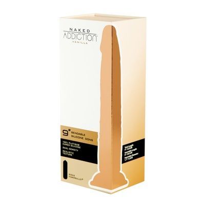 Фаллоимитатор Naked Addiction 9 Silicone Dual Density Bendable Dildo Vanilla SO8906 фото
