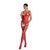 Бодистокинг Passion ECO BS001 One Size red, с доступом, имитация подвязок, флористический декор