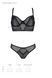 Комплект Passion DROSERA SET black, XXL/XXXL, сетка+кружево, бюстье и трусики танга