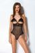 Еротичне боді Passion DOLLY BODY, XXL/XXXL, black, з відкритими чашками