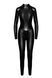 Комбинезон Noir Handmade F319 Caged wetlook catsuit with zippers and ring - XXL