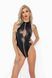 Боди Noir Handmade F294 Powerwetlook bodysuit with front zipper - XXL