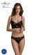 Комплект Passion DROSERA SET black, XXL/XXXL, сетка+кружево, бюстье и трусики танга