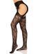 Панчохи Leg Avenue Eyelet lace suspender hose Black One Size