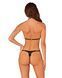 Полупрозрачный комплект Obsessive Celia Noir 2-pcs set M/L, бюстгальтер, стринги