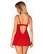 Пеньюар Obsessive Ingridia chemise & thong M/L, червоний, Пеньюар, стрінги