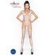 Бодистокинг Passion BS034 white, комбинезон, имитация боди и чулок S/M/L