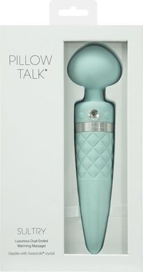 Вибромассажер PILLOW TALK Sultry Teal с подогревом SO2718 фото