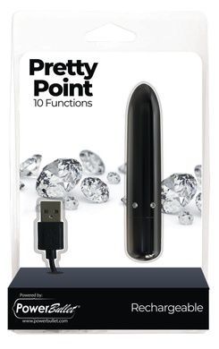 Віброкуля PowerBullet Pretty Point Rechargeable Bullet Black SO5564 фото