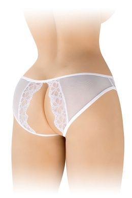Еротичні жіночі трусики з відкритим передом і попою Fashion Secret Ambre One Size білі