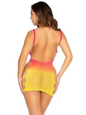 Сексуальное миниплатье с фигурными вырезами Leg Avenue One Size розовый