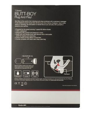 Вибропробка Rocks Off Butt-Boy Red RO1661 фото