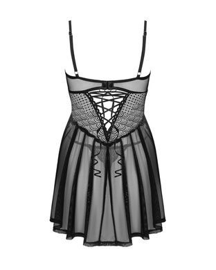 Еротичний комплект Obsessive Chemeris babydoll & thong XL/2XL, пеньюар та стрінги