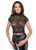 Топ Noir Handmade F303 Essence lace top with high collar - XL