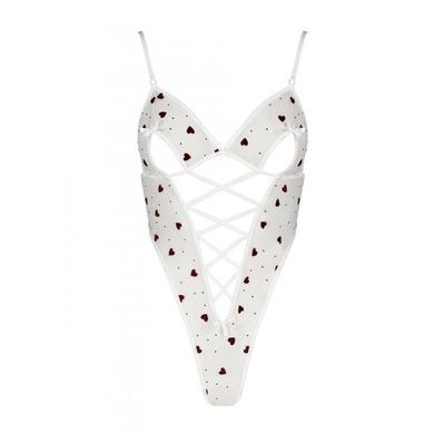 Эротическое боди с рисунком Passion LOVELIA BODY S/M, white