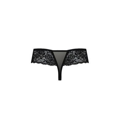 Прозорі жіночі трусики з мереживом Passion ABLA XXL/XXXL чорні