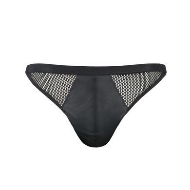 Мужские открытые слипы Passion 034 OPEN LUKE L/XL Black, экокожа