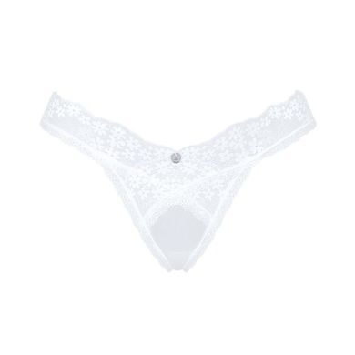 Сексуальні мереживні трусики-танга Obsessive Heavenlly XL/2XL білі