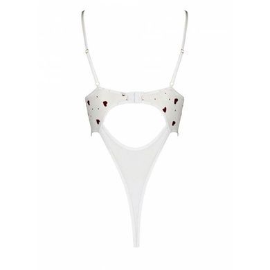 Эротическое боди с рисунком Passion LOVELIA BODY S/M, white