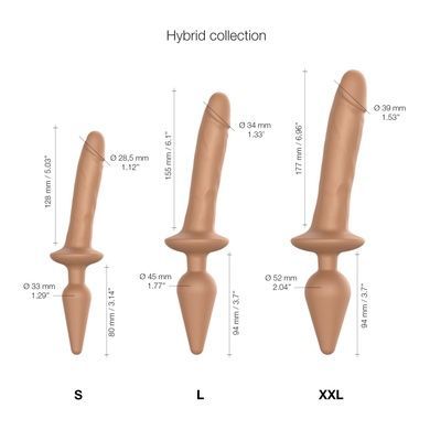 Анальная пробка с дилдо Strap-On-Me SWITCH PLUG-IN REALISTIC DILDO Caramel S SO6827 фото