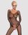 Сетчатый бодистокинг с длинным рукавом Obsessive Bodystocking N109 black S/M/L, черный, комбинезон,