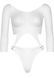 Еротичне боді Leg Avenue Top bodysuit with thong back White