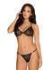 Комплект із ланцюжками Obsessive Pantheria 2-pcs set black S/M, бюстгальтер, трусики