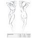 Напівпрозоре боді з вирізами Passion Exclusive Mirajane Body black XXL/XXXL, black