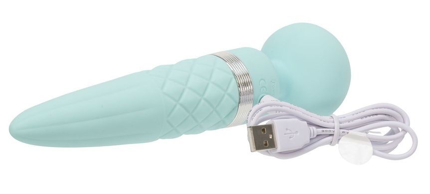 Вибромассажер PILLOW TALK Sultry Teal с подогревом SO2718 фото