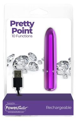 Вибропуля Powerbullet Pretty Point Rechargeable Bullet Purple SO5565 фото