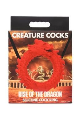 Эрекционное кольцо Creature Cocks Rise of the Dragon Silicone Penis Ring - Red SX2221 фото