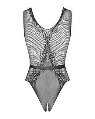 Сетчатый бодистокинг с доступом Obsessive B115 teddy S/M/L, черный