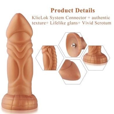 Дилдо з вібрацією Hismith Slightly Curved Vibrating Silicone Dildo SO9963 фото
