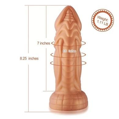 Дилдо з вібрацією Hismith Slightly Curved Vibrating Silicone Dildo SO9963 фото