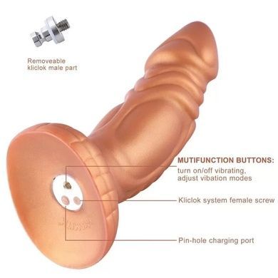 Дилдо з вібрацією Hismith Slightly Curved Vibrating Silicone Dildo SO9963 фото