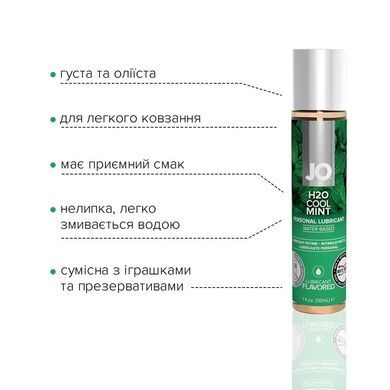 Оральний лубрикант JO H2O Прохолодна м'ята 30 мл SO1625 фото
