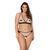 Комплект білизни Passion VIENA SET 6XL/7XL, beige, ліф, стрінги з доступом, бантики