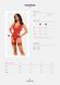 Прозорий корсет Obsessive Lacelove corset M/L Red, мереживо, підв&rsquo;язки для панчіх