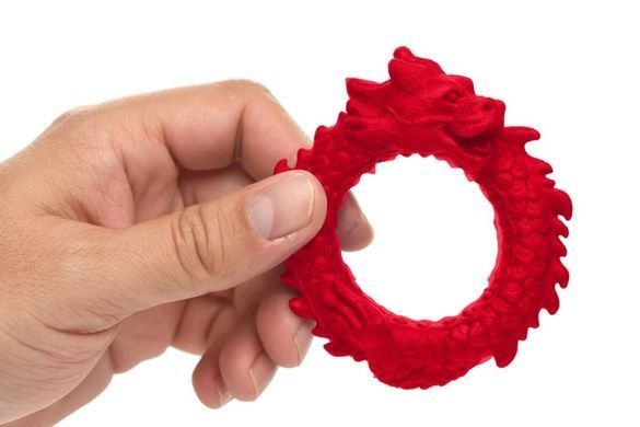 Эрекционное кольцо Creature Cocks Rise of the Dragon Silicone Penis Ring - Red SX2221 фото