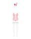 Эротический костюм зайки Obsessive Bunny suit 4 pcs costume pink S/M, розовый, топ с подвязками, тру
